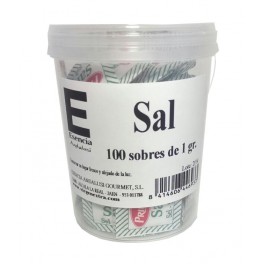 Vaso con 100 sobres de Sal de 1gr